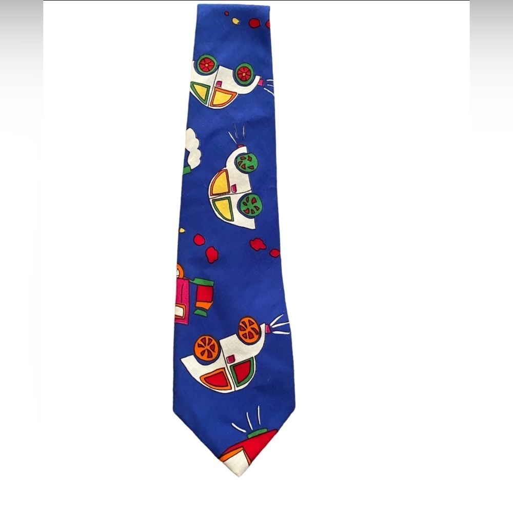 J.G Kahn neck tie with cars